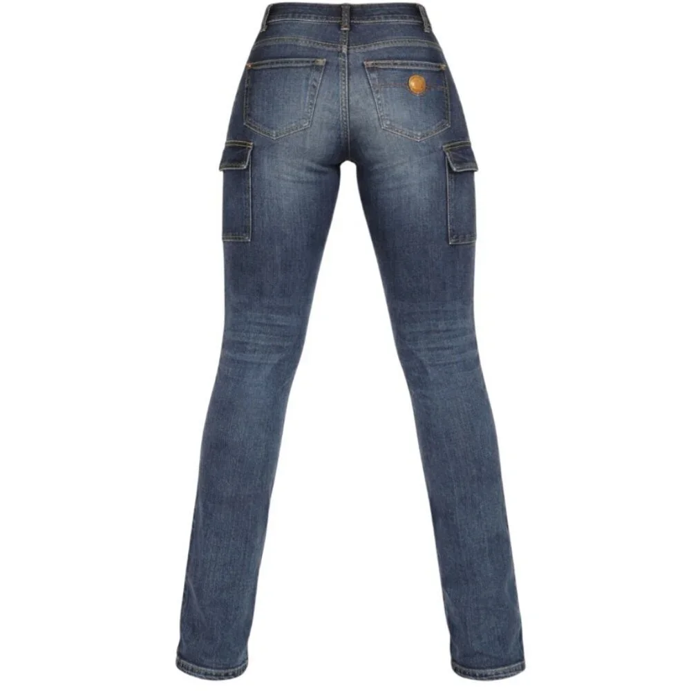 Balmain Cargo Pocket Faded Effect Slim Fit High Rise Jean, Size 34 (US 2)